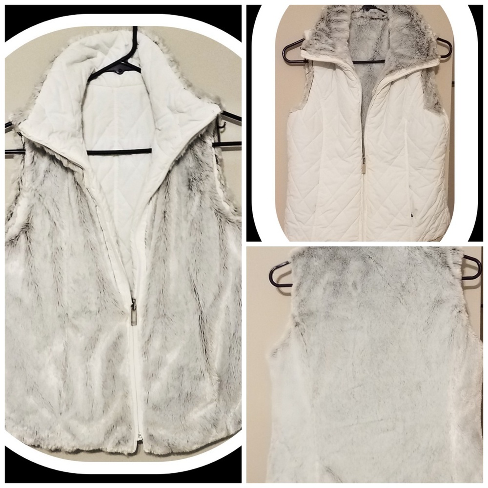 Reversible faux fur vest